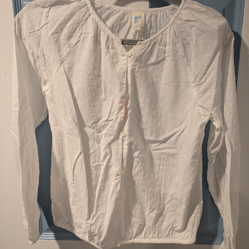 White Button-Up Blouse